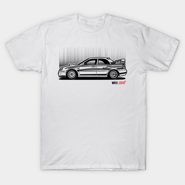 Subaru Impreza WRX STI T-Shirt by idrdesign